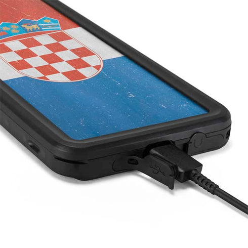 Croatia Flag Distressed Galaxy S20 Plus Waterproof Case